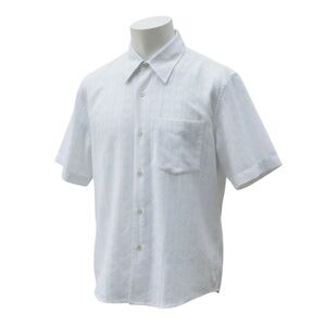 🧼 Trina Turk Luxe Texture Shirt | Size M |‎ White Button-Up Heat